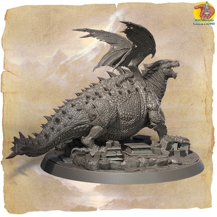 NordicDice Custom print Dragon Corpulus the Voluminous Unpainted - Custom Mini