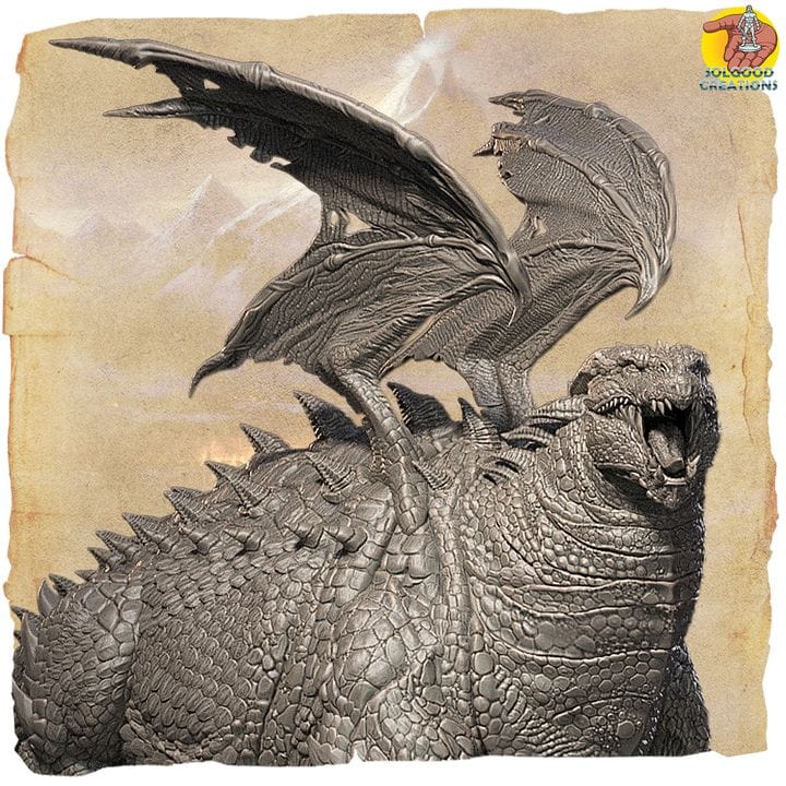 NordicDice Custom print Dragon Corpulus the Voluminous Unpainted - Custom Mini