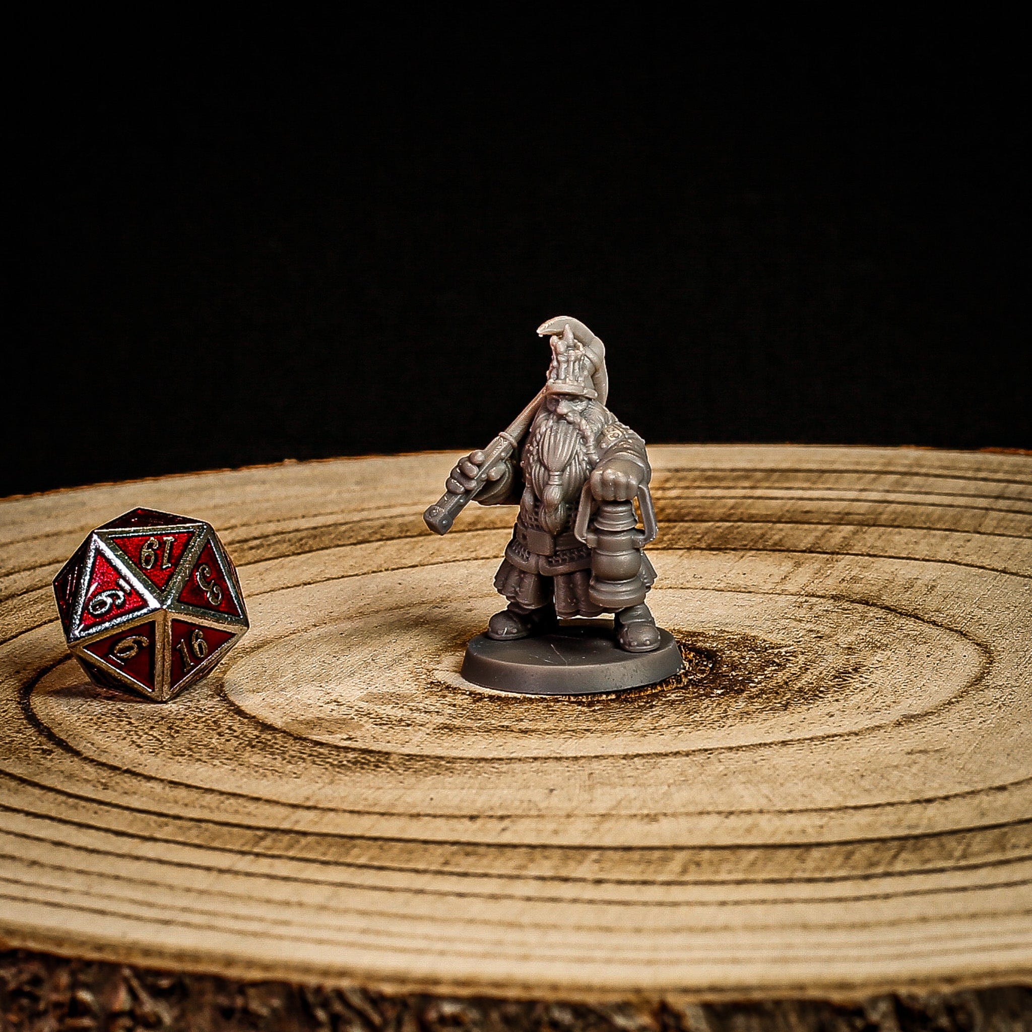 NordicDice Custom print Dwarf Miner Unpainted - Custom Mini