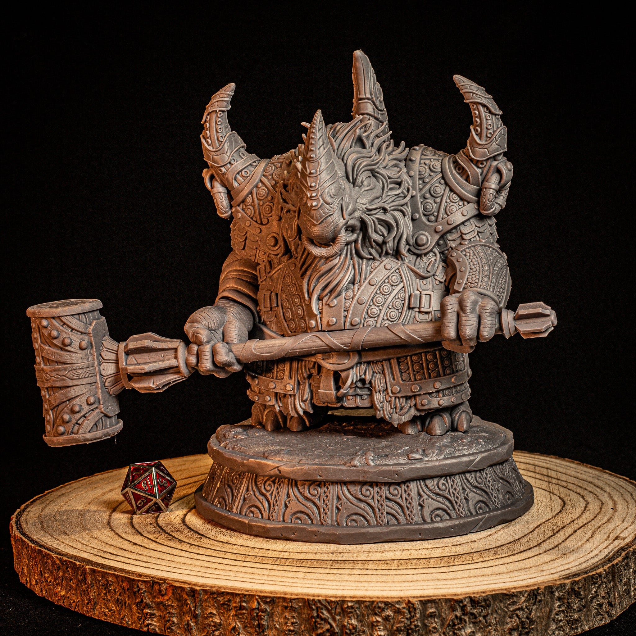 NordicDice Custom print Male Champion Were-Wooly Rhinoceros Unpainted - Custom Mini