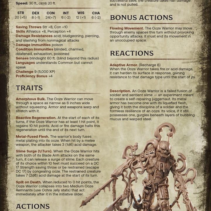 NordicDice Custom print Ooze Warrior - Custom Mini