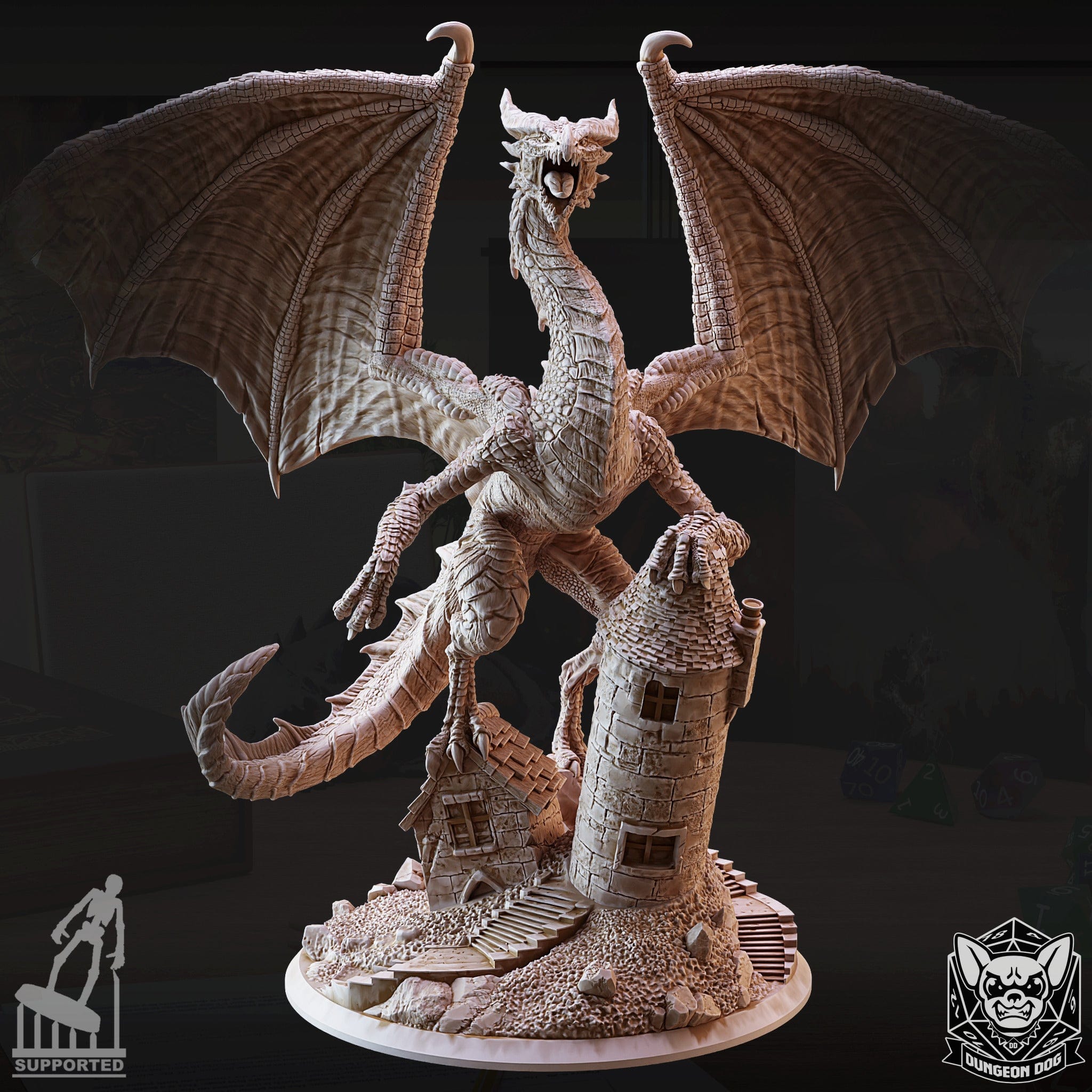 NordicDice Custom print Young Red Dragon - Custom Mini