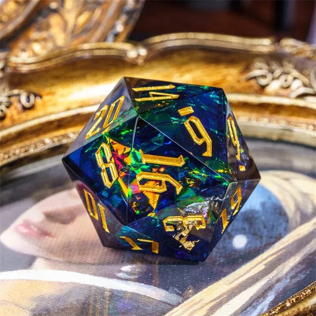 NordicDice D20 Blå/grøn 33mm d20 terning
