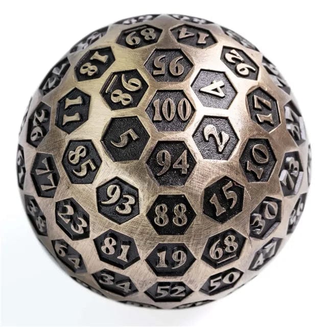 NordicDice D20 Metal D100 rollespilsterning