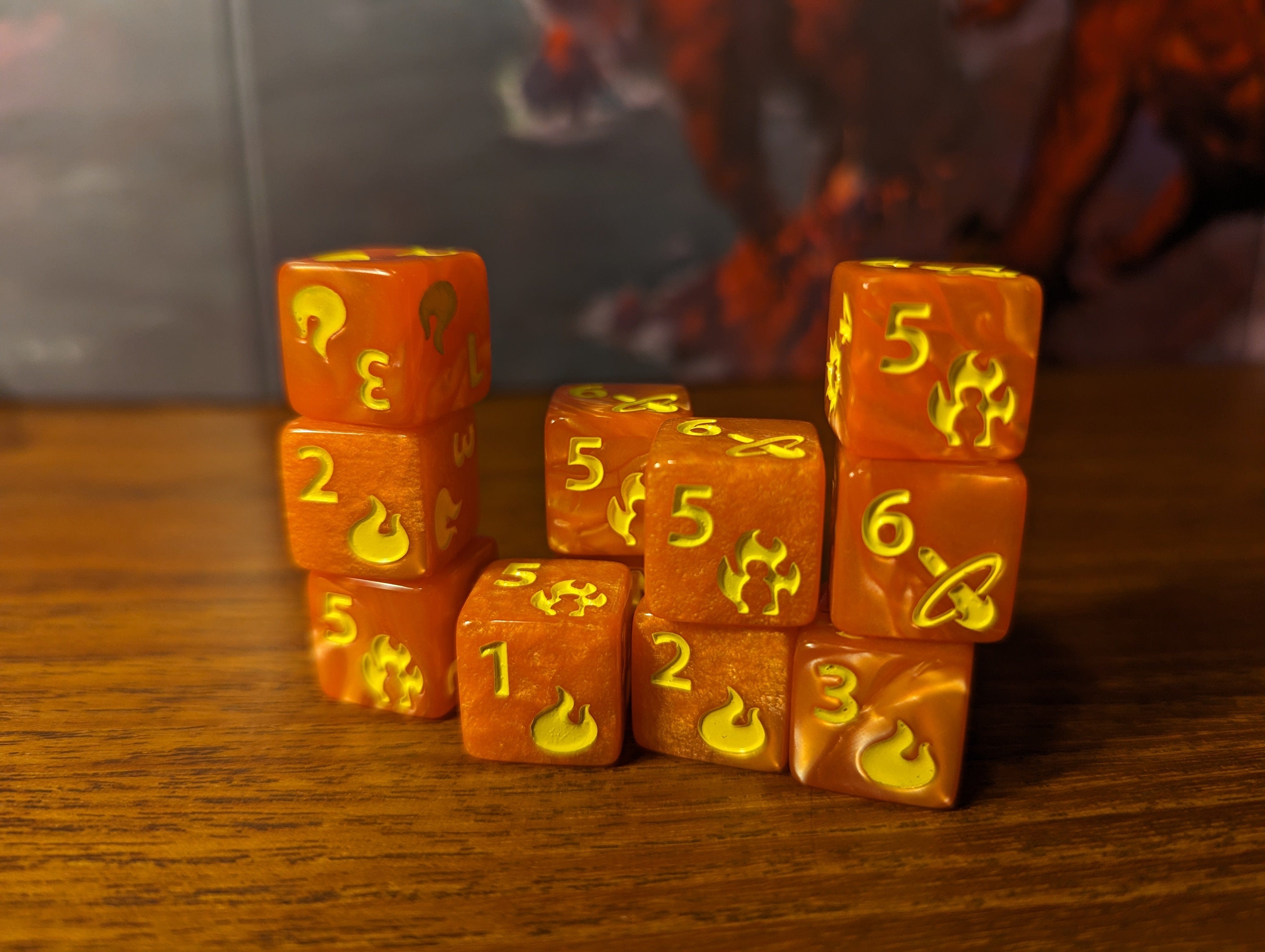 NordicDice d6 Fireball terninger d6