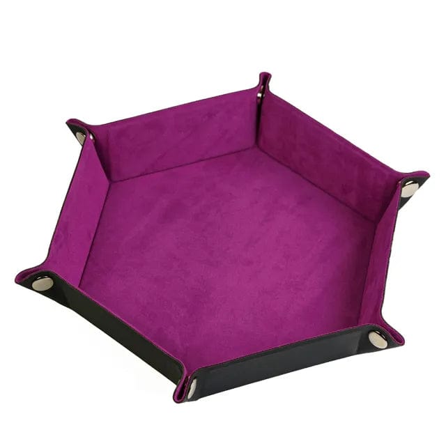 NordicDice Dice tray Foldbar Terningemåtte - Pink og sort (hexagon)