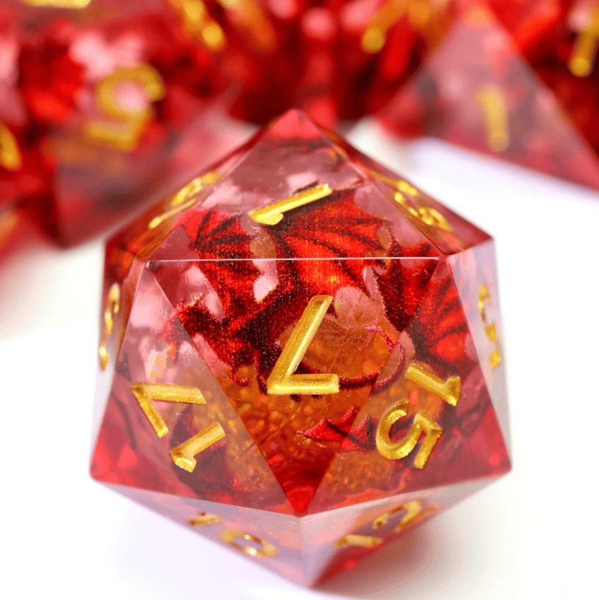 NordicDice Liquid dice Liquid core ancient red dragon rollespilsterninger