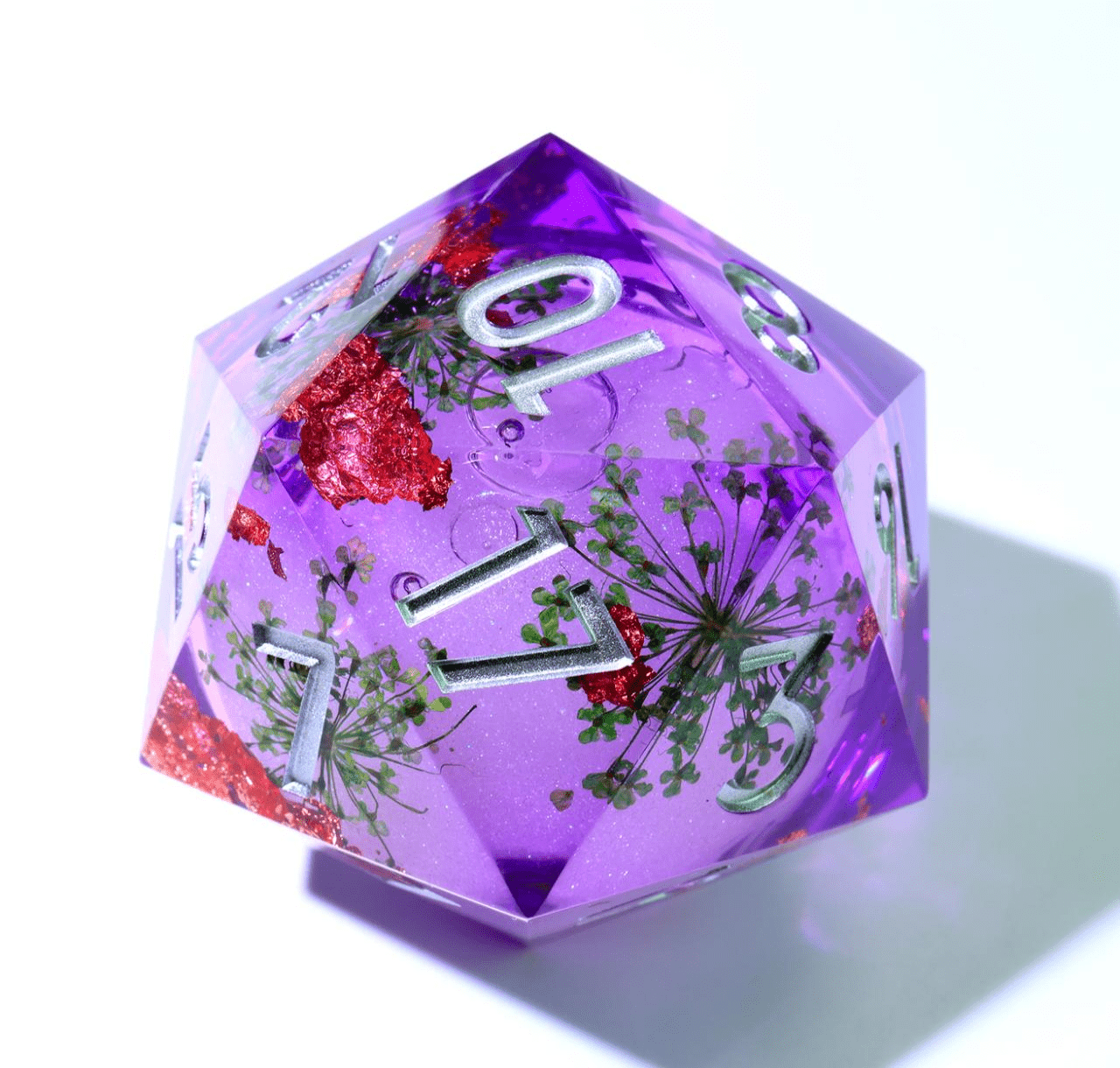 NordicDice Liquid dice Liquid Core - Green flower mist 50mm rollespilsterning