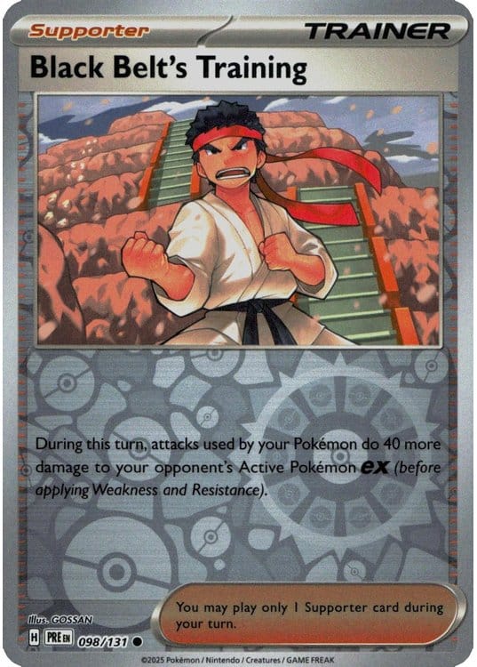 NordicDice Pkm Singles Black Belt's Training - Prismatic Evolutions Pokemon Card English