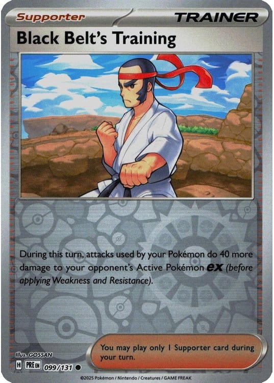 NordicDice Pkm Singles Black Belt's Training - Prismatic Evolutions Pokemon Card English