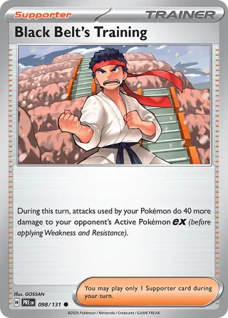 NordicDice Pkm Singles Black Belt's Training - Prismatic Evolutions Pokemon Card English