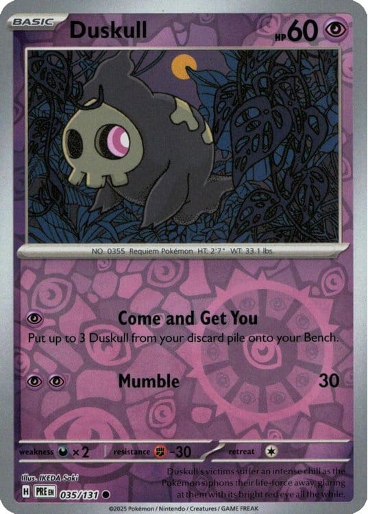NordicDice Pkm Singles Duskull - Prismatic Evolutions Pokemon Card English