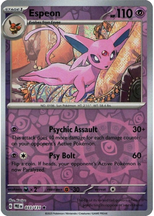 NordicDice Pkm Singles Espeon - Prismatic Evolutions Pokemon Card English