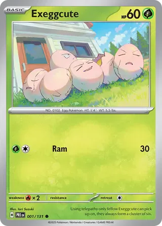 NordicDice Pkm Singles Exeggcute - Prismatic Evolutions Pokemon Card English