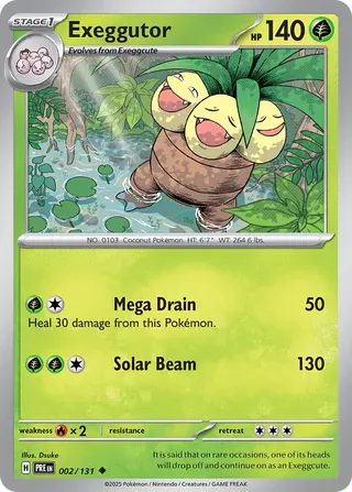 NordicDice Pkm Singles Exeggutor - Prismatic Evolutions Pokemon Card English