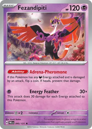 NordicDice Pkm Singles Fezandipiti - Prismatic Evolutions Pokemon Card English