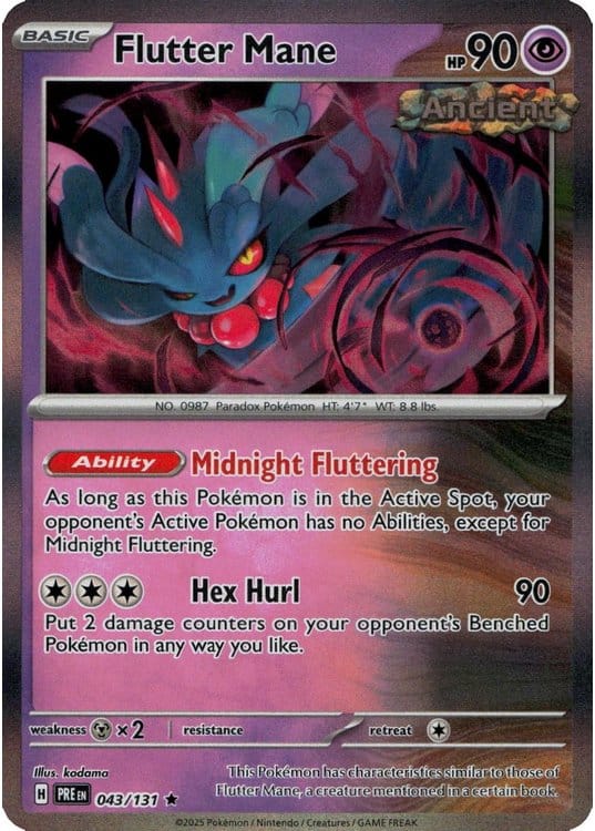 NordicDice Pkm Singles Flutter Mane - Prismatic Evolutions Pokemon Card English
