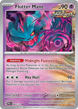 NordicDice Pkm Singles Flutter Mane - Prismatic Evolutions Pokemon Card English
