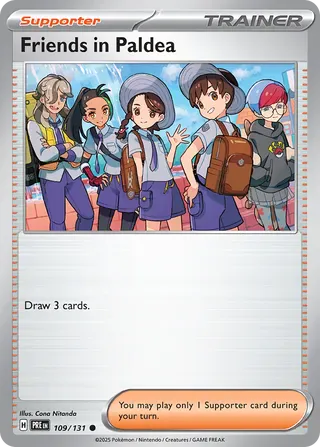ポケモンカードゲーム Friends in Paldea 195 Friends in Paldea - Prismatic Evolutions Pokemon Card English