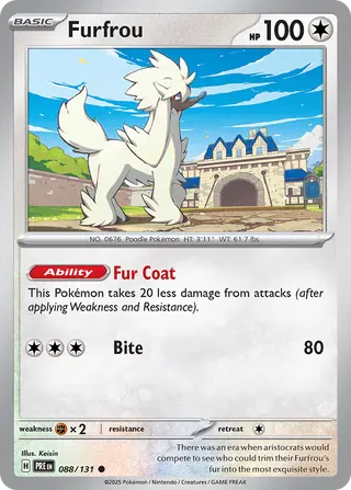 NordicDice Pkm Singles Furfrou - Prismatic Evolutions Pokemon Card English