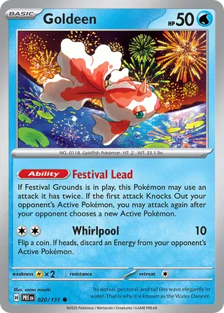 dancer pokemon card Goldeen