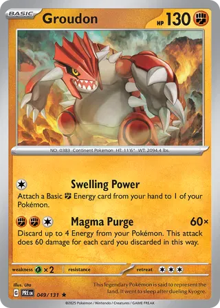 NordicDice Pkm Singles Groudon - Prismatic Evolutions Pokemon Card English