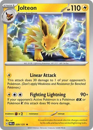 NordicDice Pkm Singles Jolteon - Prismatic Evolutions Pokemon Card English