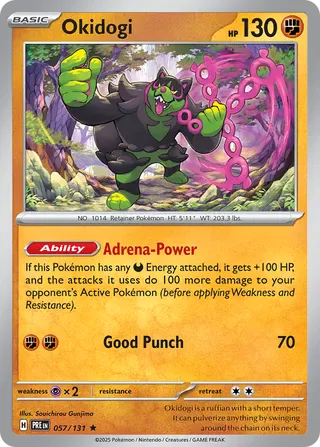 pokemon prismatic card price Pokemon Trading Card Game Prismatic Evolutions Rare Okidogi #57