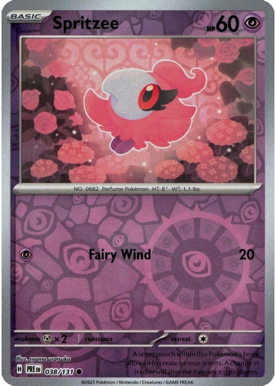 NordicDice Pkm Singles Spritzee - Prismatic Evolutions Pokemon Card English