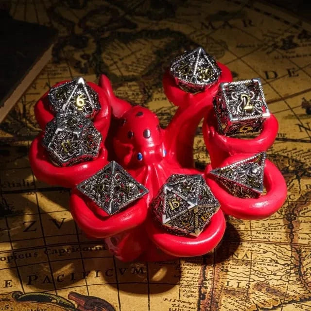 NordicDice rollespilsfigurer Red Ancient dice protector - Kraken