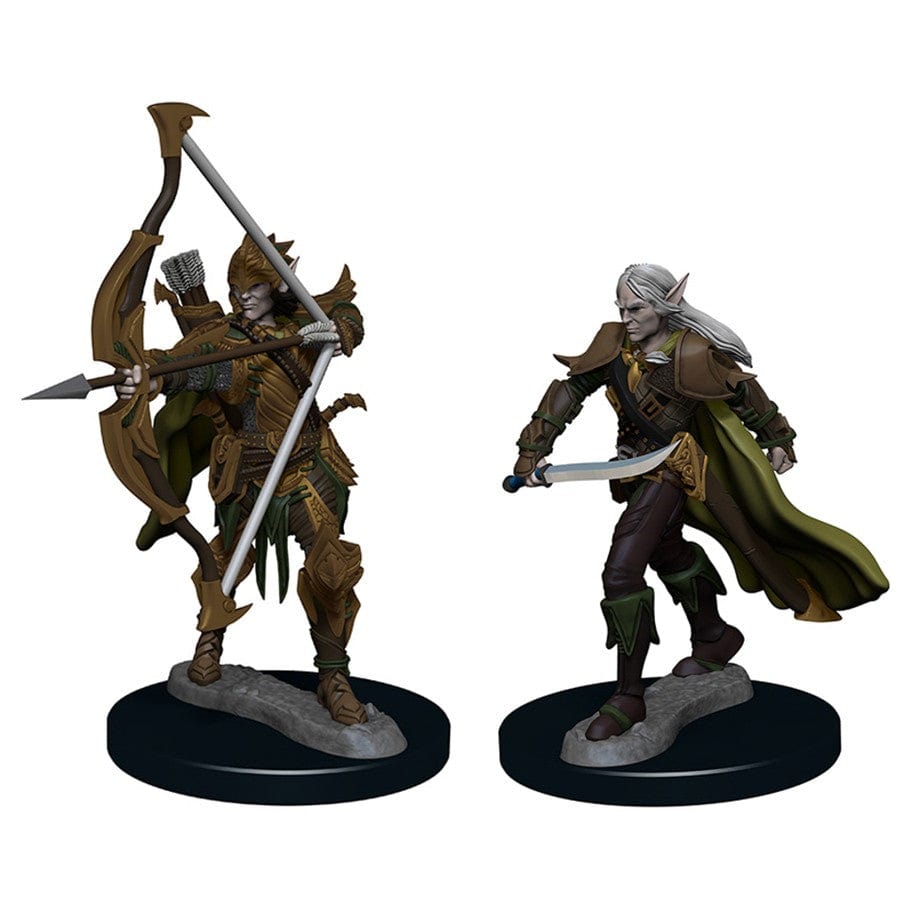 NordicDice rollespilsfigurer D&D Miniatures Unpainted Miniatures 2-Pack male elf Fighters
