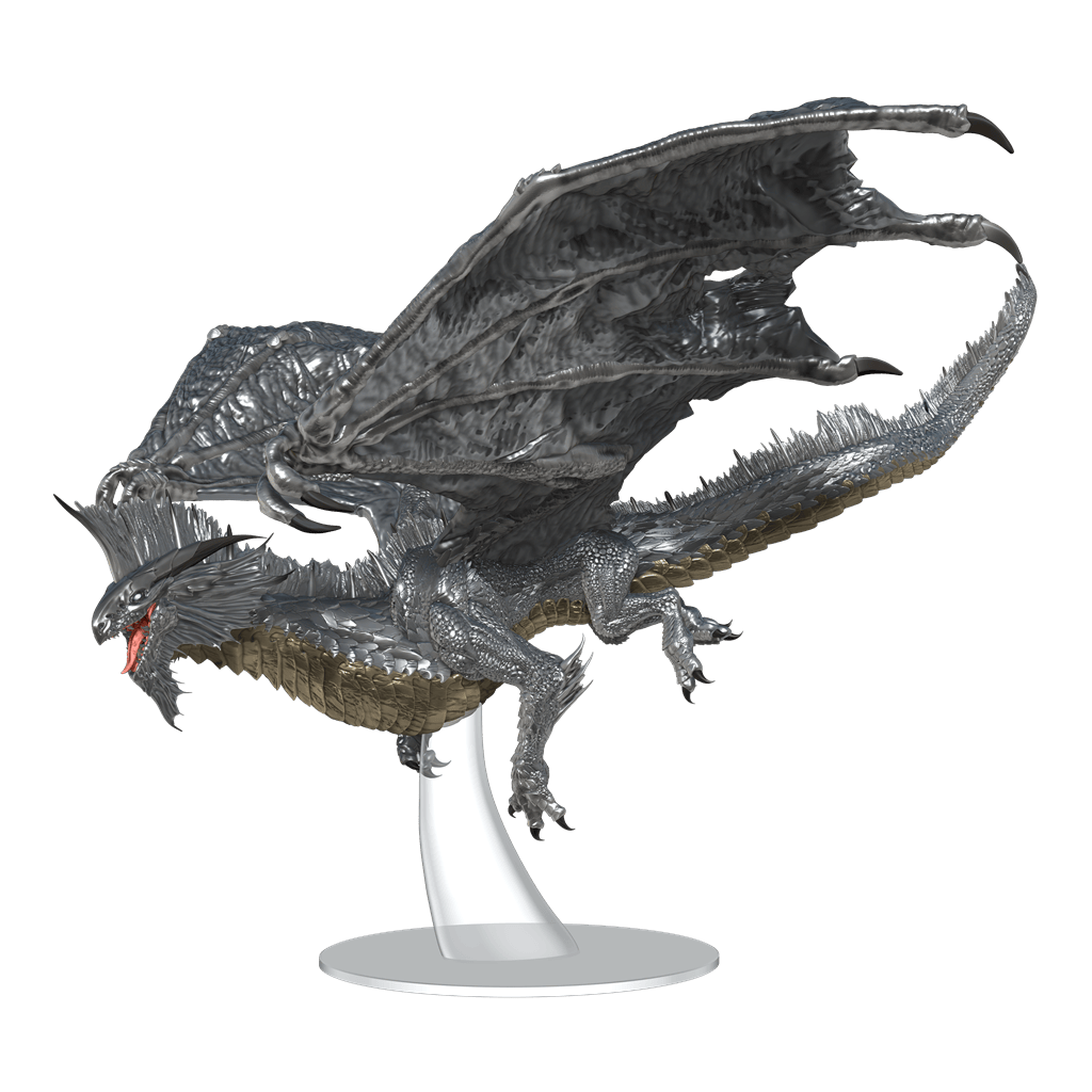 NordicDice rollespilsfigurer D&D Nolzur's Marvelous Miniatures: Adult Silver Dragon