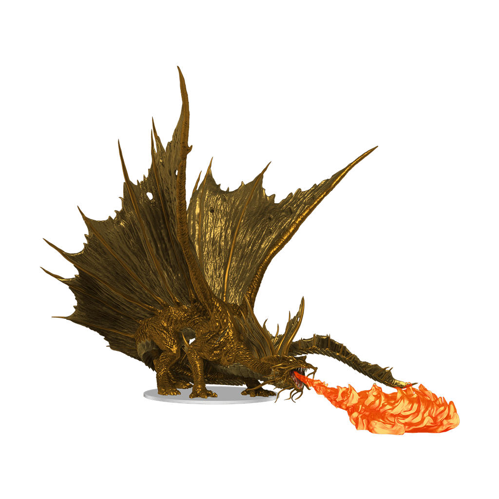 NordicDice rollespilsfigurer D&D Nolzur's Marvelous Miniatures: unpainted Adult Gold Dragon