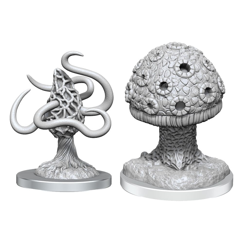 NordicDice rollespilsfigurer D&D  Unpainted Miniatures 2-Pack Shrieker & Violet Fungus