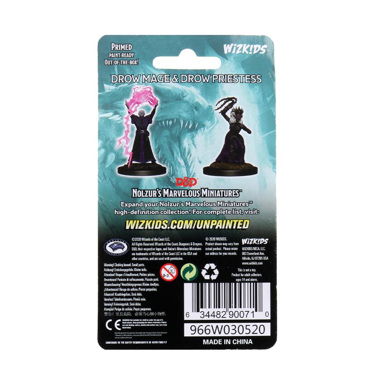 NordicDice rollespilsfigurer Dungeons and Dragons: Nolzur's Marvelous Miniatures - Drow Mage and Drow Priestess