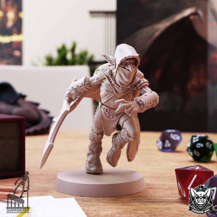 NordicDice rollespilsfigurer Type 1 Goblin Assasin Unpainted - Custom Mini