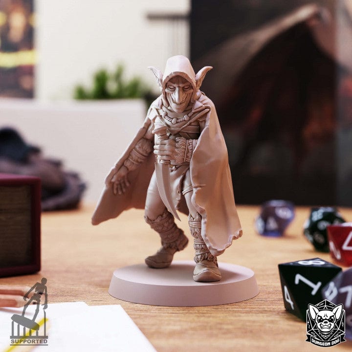 NordicDice rollespilsfigurer Type 2 Goblin Assasin Unpainted - Custom Mini