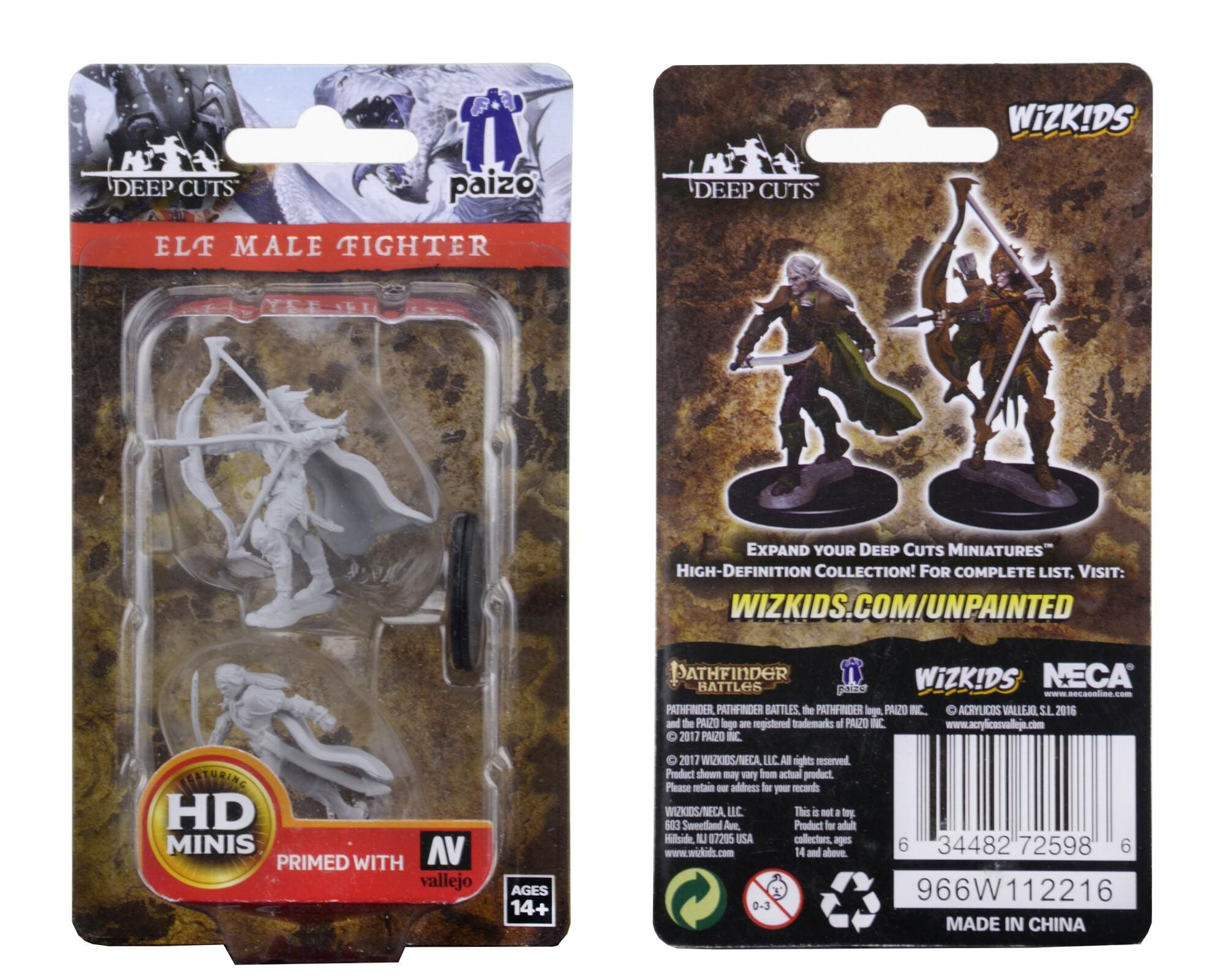 NordicDice rollespilsfigurer Pathfinder Battles: Deep Cuts - Elf Male Fighter