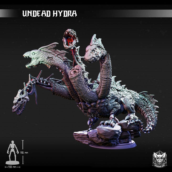 NordicDice rollespilsfigurer Undead Hydra Unpainted - Custom Mini