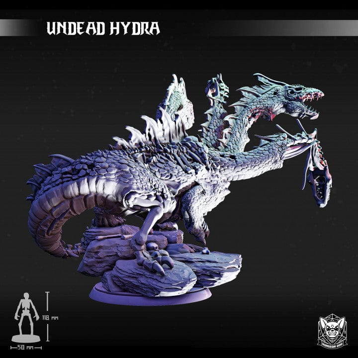 NordicDice rollespilsfigurer Undead Hydra Unpainted - Custom Mini