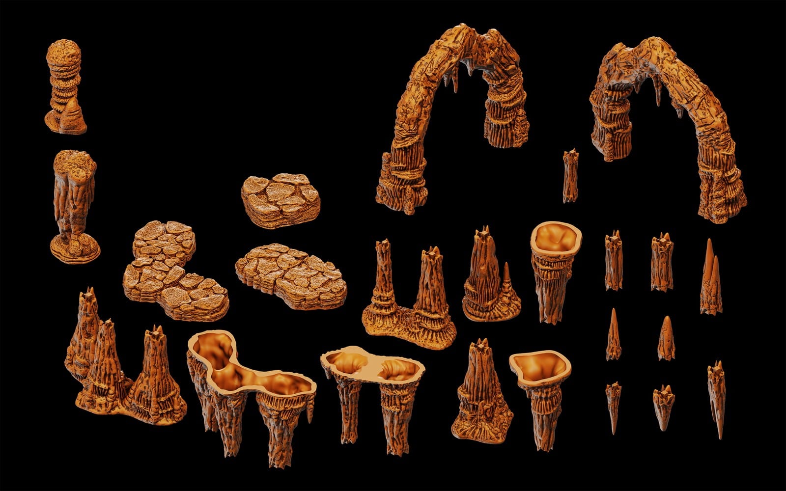 NordicDice rollespilsfigurer WarLock Tiles: Expansion - Stalactites and Stalagmites