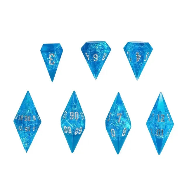 NordicDice Sharp Dice Blue diamond dice - sharp dice rollespilsterninger
