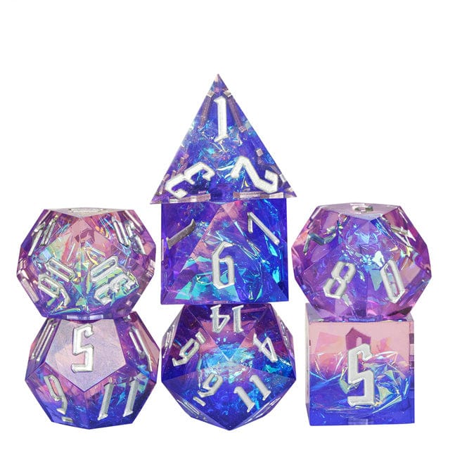 NordicDice Sharp Dice Blue & Pink terningesæt - Sharp dice