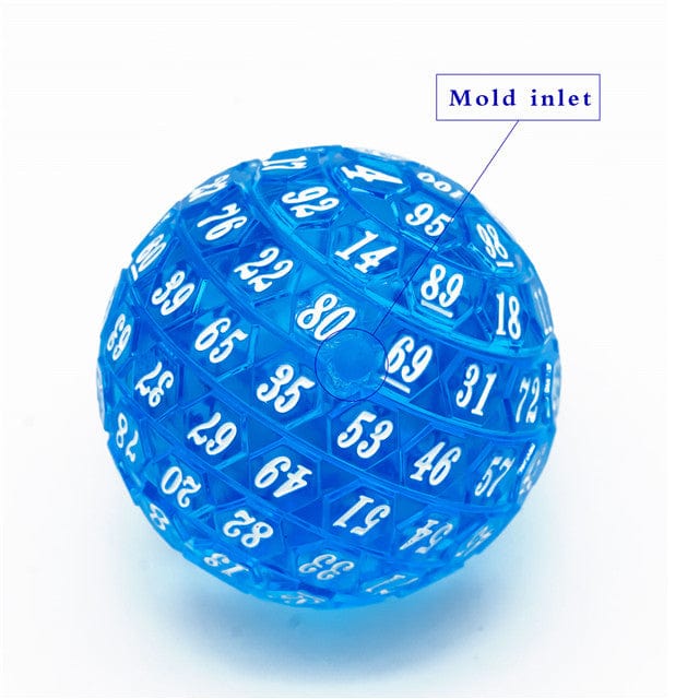 NordicDice Sharp Dice D100 terning i blå
