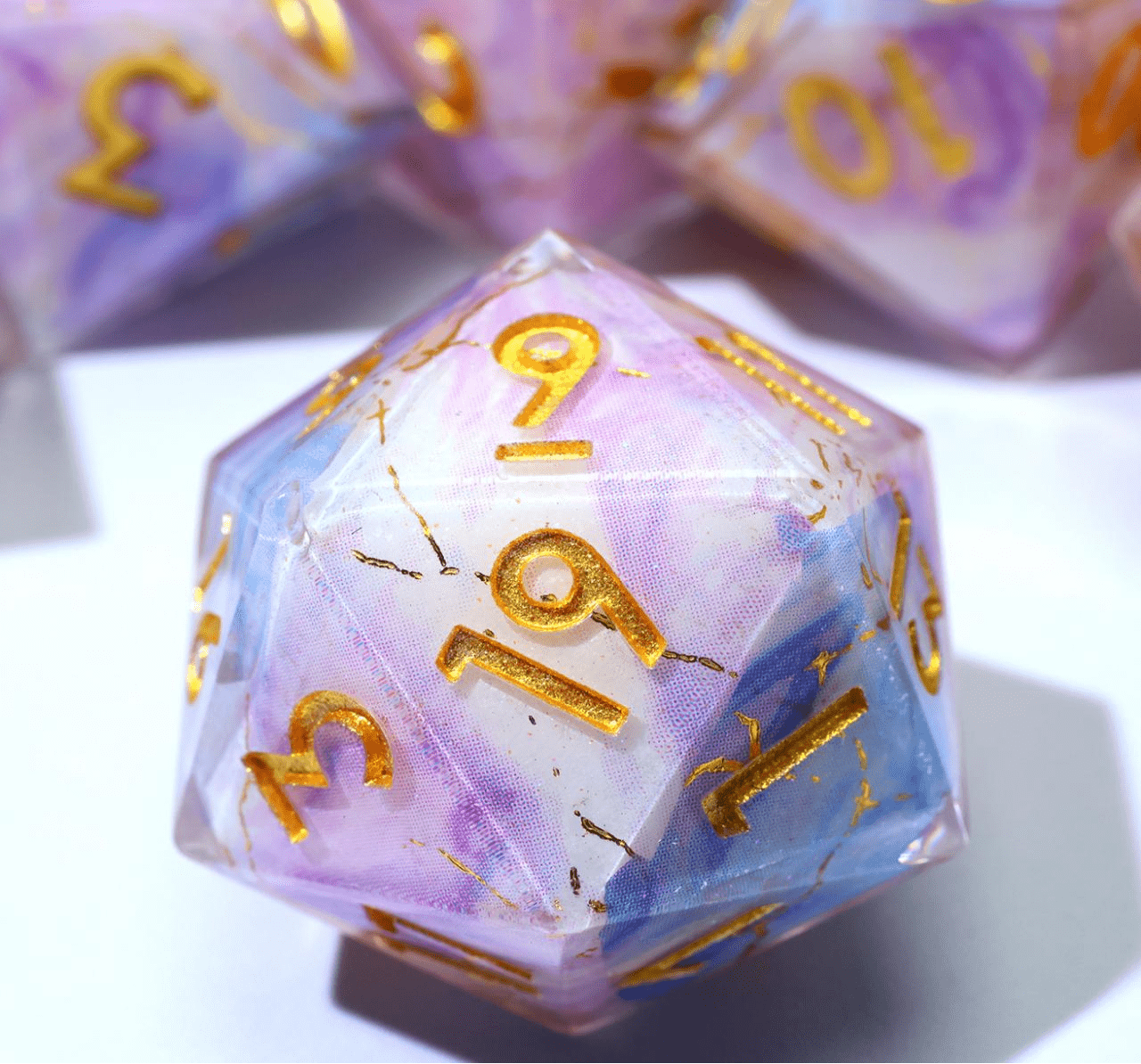 NordicDice Sharp Dice pink love - rollespilsterninger dnd