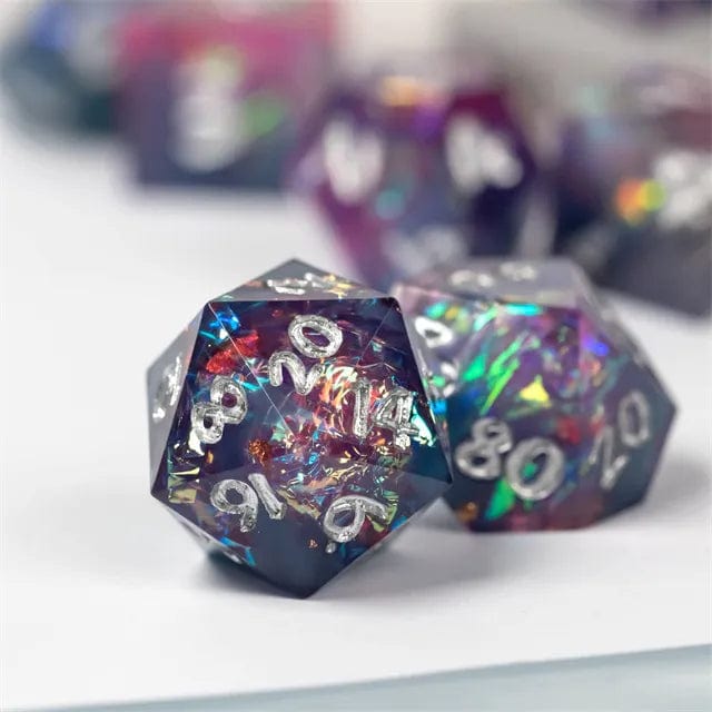 NordicDice Sharp Dice Sharp dice set - Pink & Blå rollespilsterninger