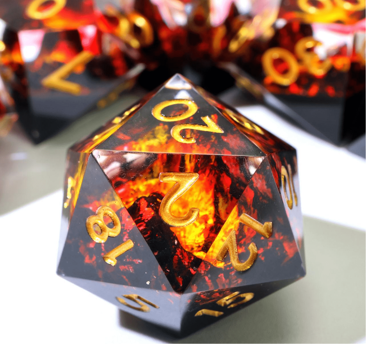 NordicDice Sharp Dice Vulcanic mountain - rollespilsterninger d&d