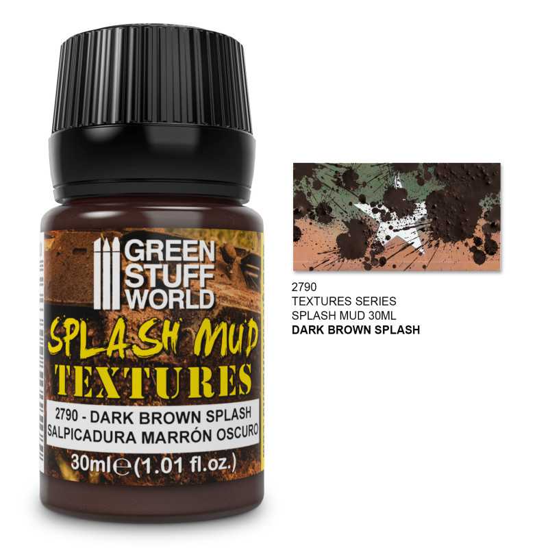 NordicDice Tekstur maling Splash Mud Textures - DARK BROWN 30ml
