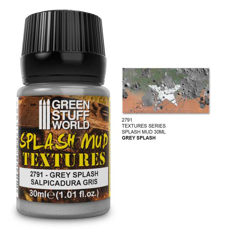 NordicDice Tekstur maling Splash Mud Textures - GREY 30ml