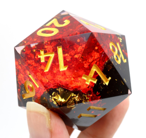 Fallingstar - Red star sharp dice RPG dice